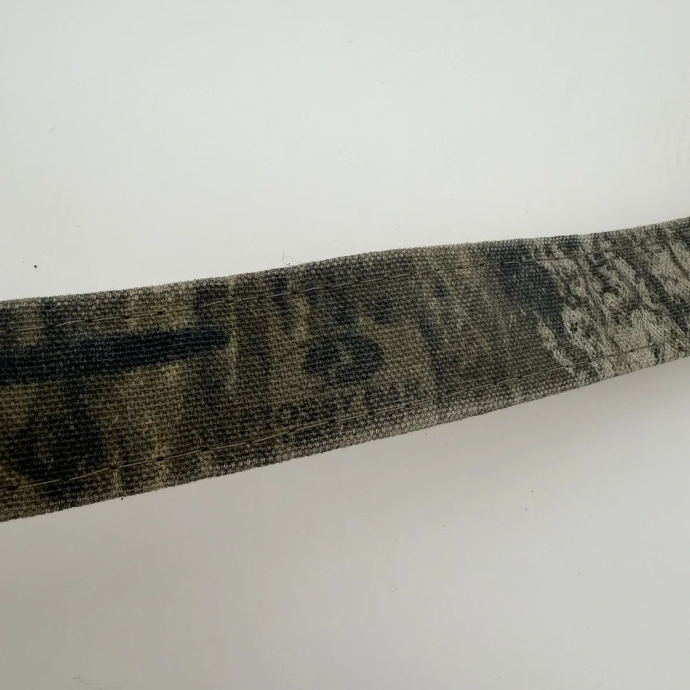 Mossy Oak Camo Canvas Leather Belt Fits 34-42 Waist Hunting Outdoor